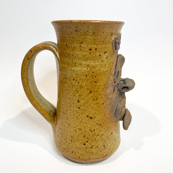 Vintage Ugly Funny Face Studio Pottery Beer Stein / Mug - Picture 4 of 8